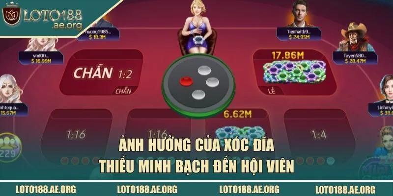 Ảnh hưởng của xóc đĩa thiếu minh bạch đến hội viên