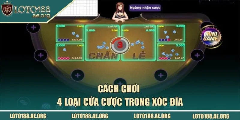 Cách chơi 4 loại cửa cược trong xóc đĩa