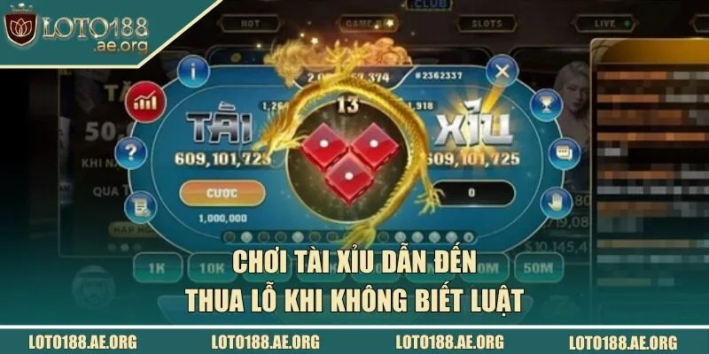 Chơi Tài Xỉu dẫn đến thua lỗ khi không biết luật